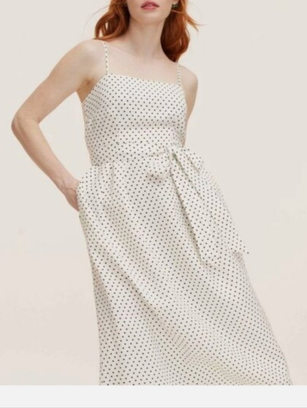 NWT Kate Spade x Target Mini Polka Dot Tie-Waist Midi Dress L Large - Picture 2 of 11